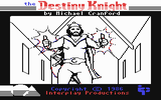 Commodore 64 title screen for The Bard's Tale II: The Destiny Knight
