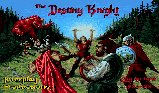 Amiga title screen for The Bard's Tale II: The Destiny Knight