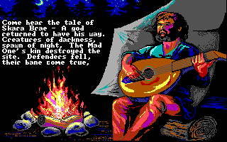 PC (MS-DOS) title screen for The Bard's Tale III: Thief of Fate