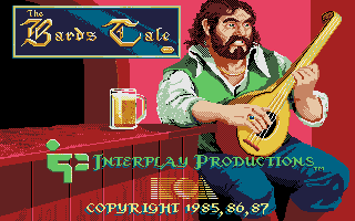 Atari ST title screen for The Bard's Tale