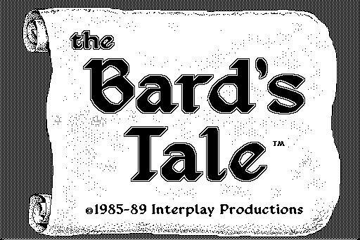 Macintosh title screen for The Bard's Tale